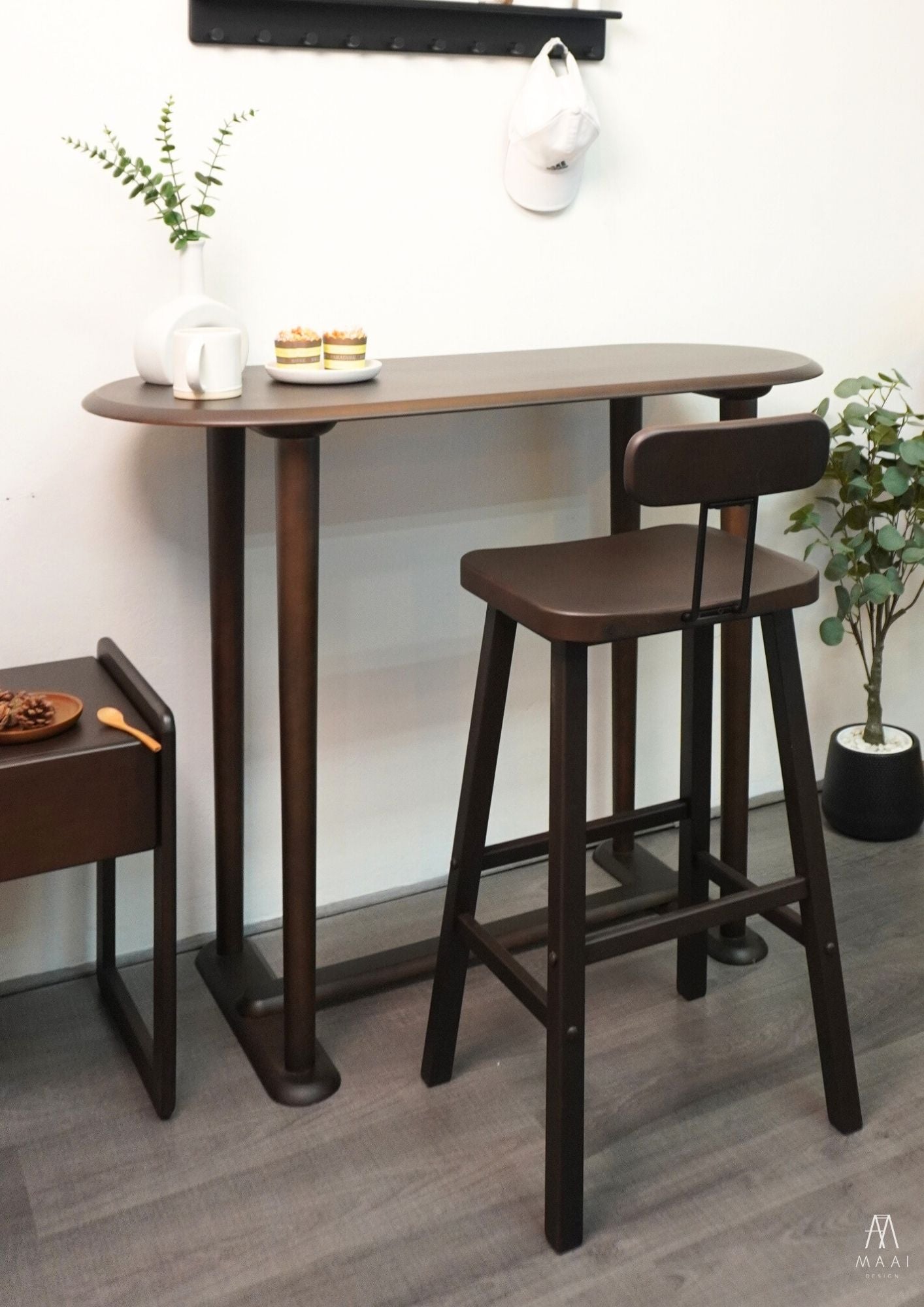 MAAI Design Rezu bar stool ที่นั่งสูง74cm เก้าอี้นั่งสตูล สไตล์ญี่ปุ่น พร้อมพนัก