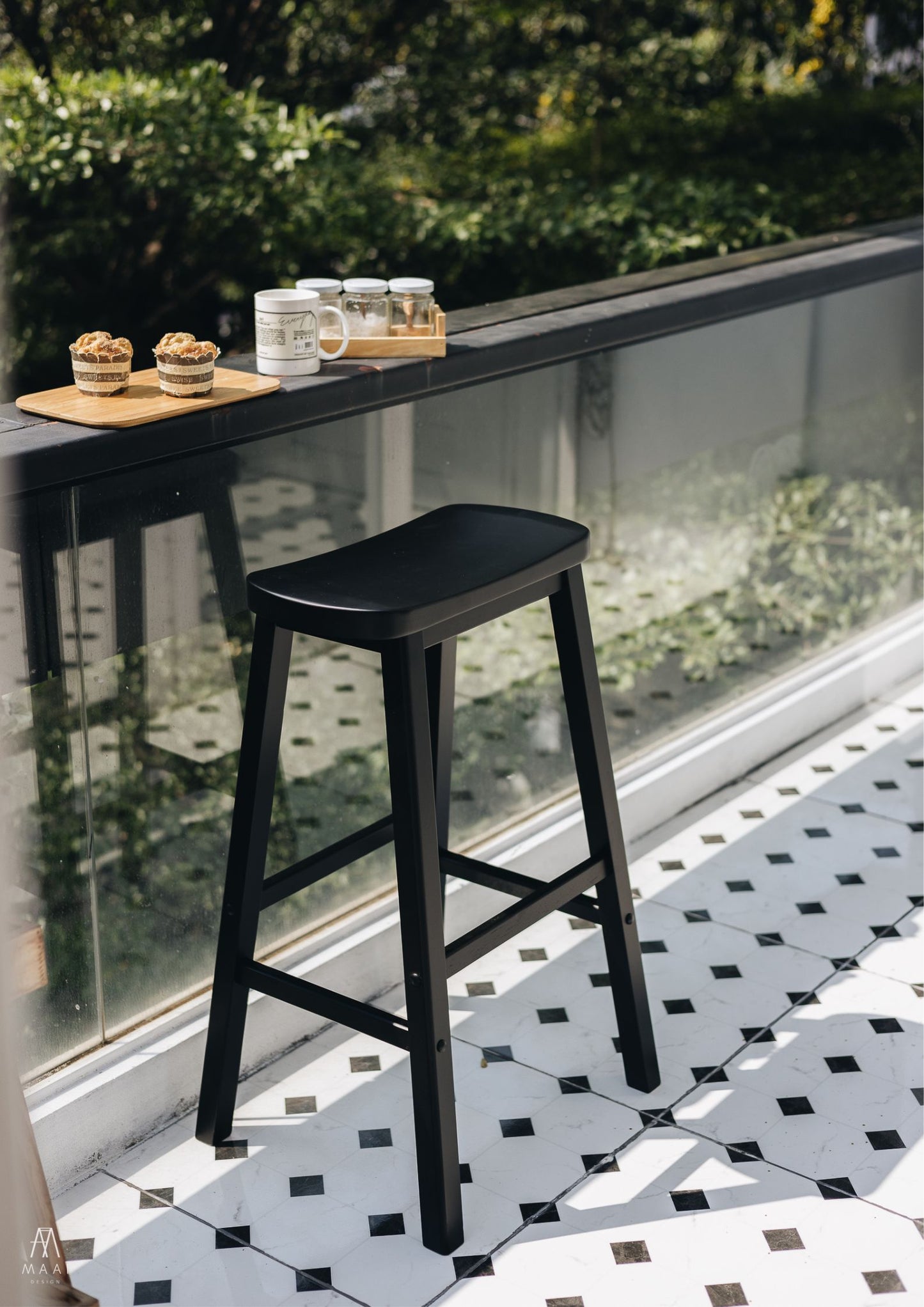 MAAI Design Basuru stool 03203 เก้าอี้นั่งสตูลสูง เก้าอี้บาร์ ประกอบสำเร็จ
