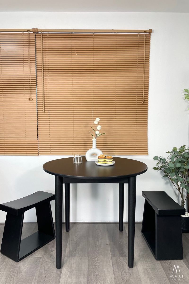 MAAI Design Maru Table โต๊ะทานข้าว ทรงกลม 90x90 สไตล์ญี่ปุ่น มินิมอล โคซี่