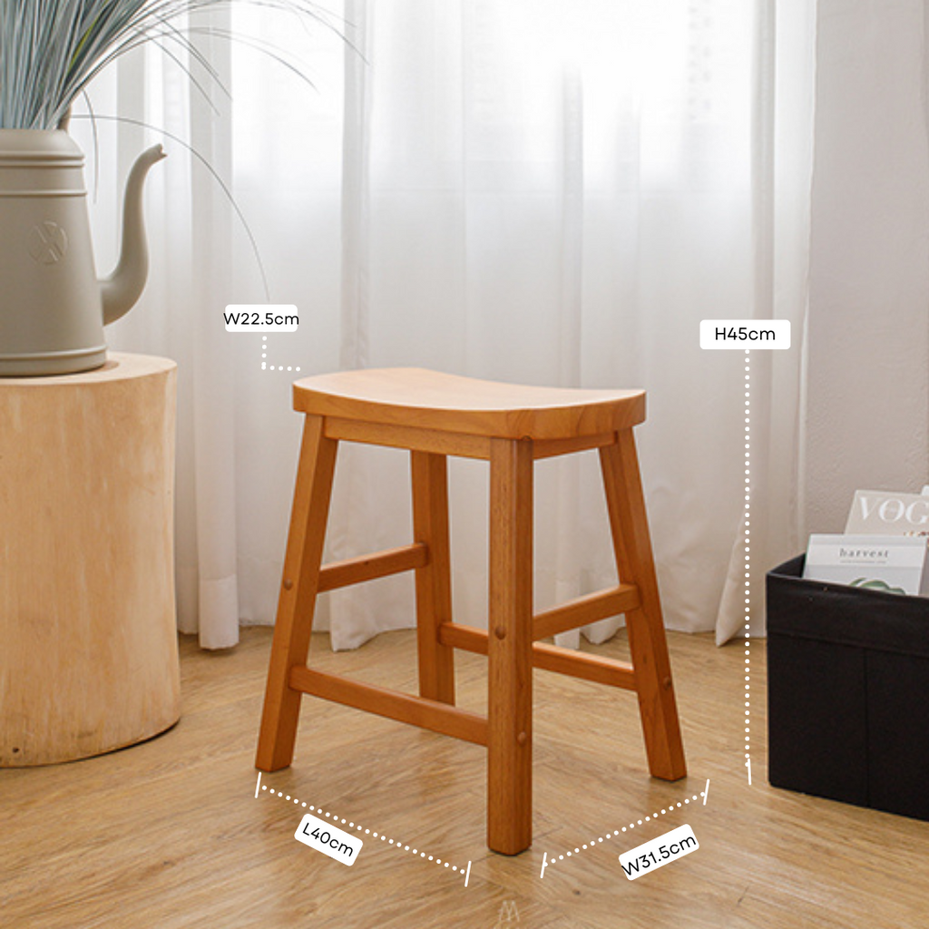 MAAI Design Yokuso stool เก้าอี้นั่งสตูลไม้จริงทั้งตัว ประกอบสำเร็จ