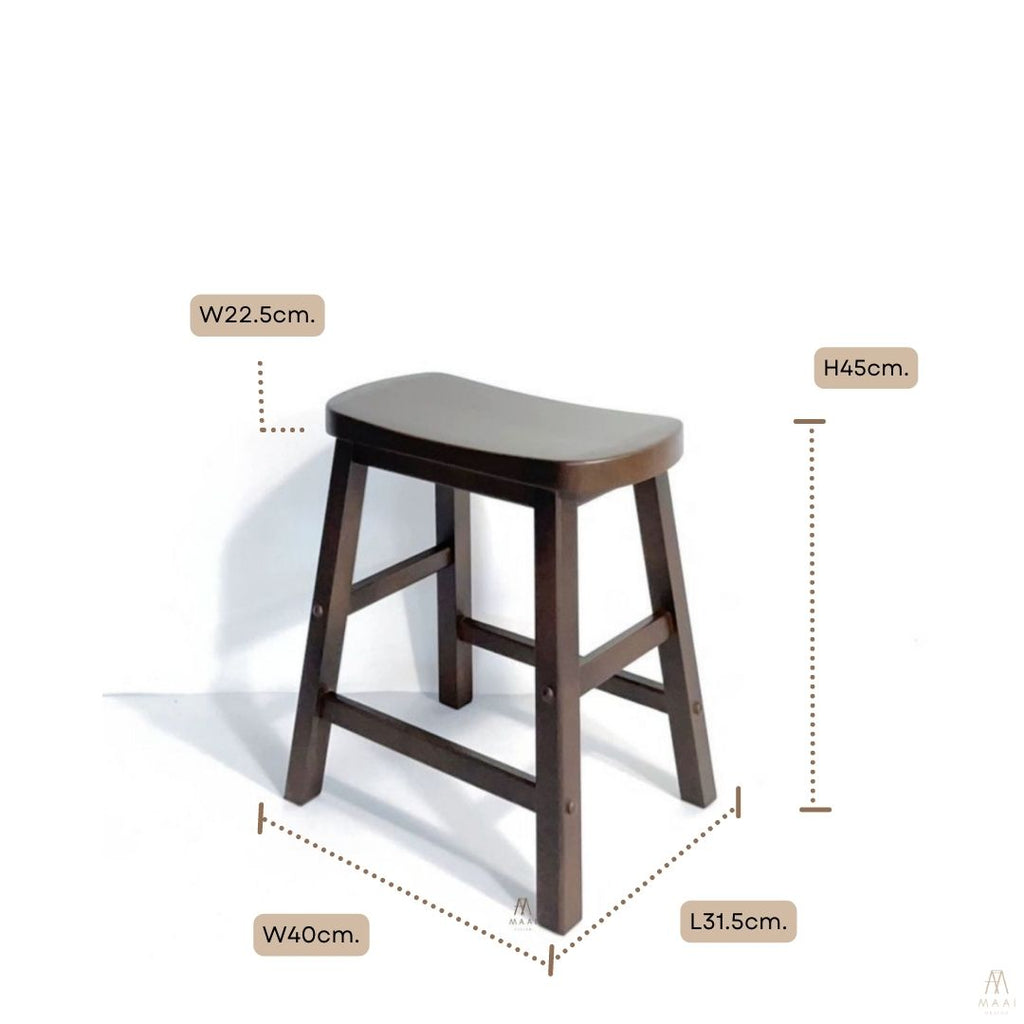 MAAI Design Yokuso stool เก้าอี้นั่งสตูลไม้จริงทั้งตัว ประกอบสำเร็จ