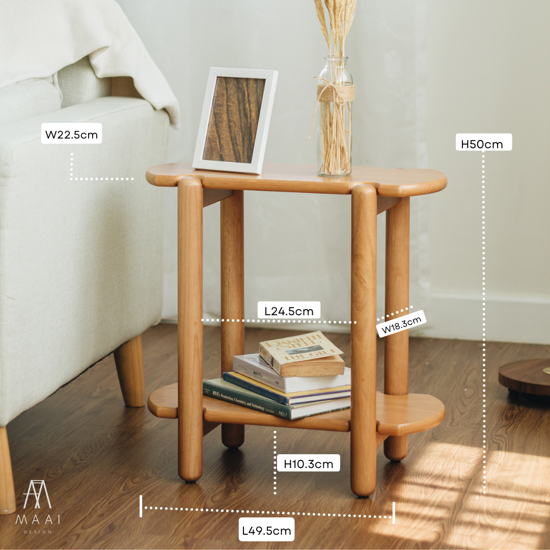 MAAI Design Chisai side table 06207 โต๊ะข้าง ชั้นวางของ 2 ชั้น สไตล์มินิมอล ประกอบสำเร็จ