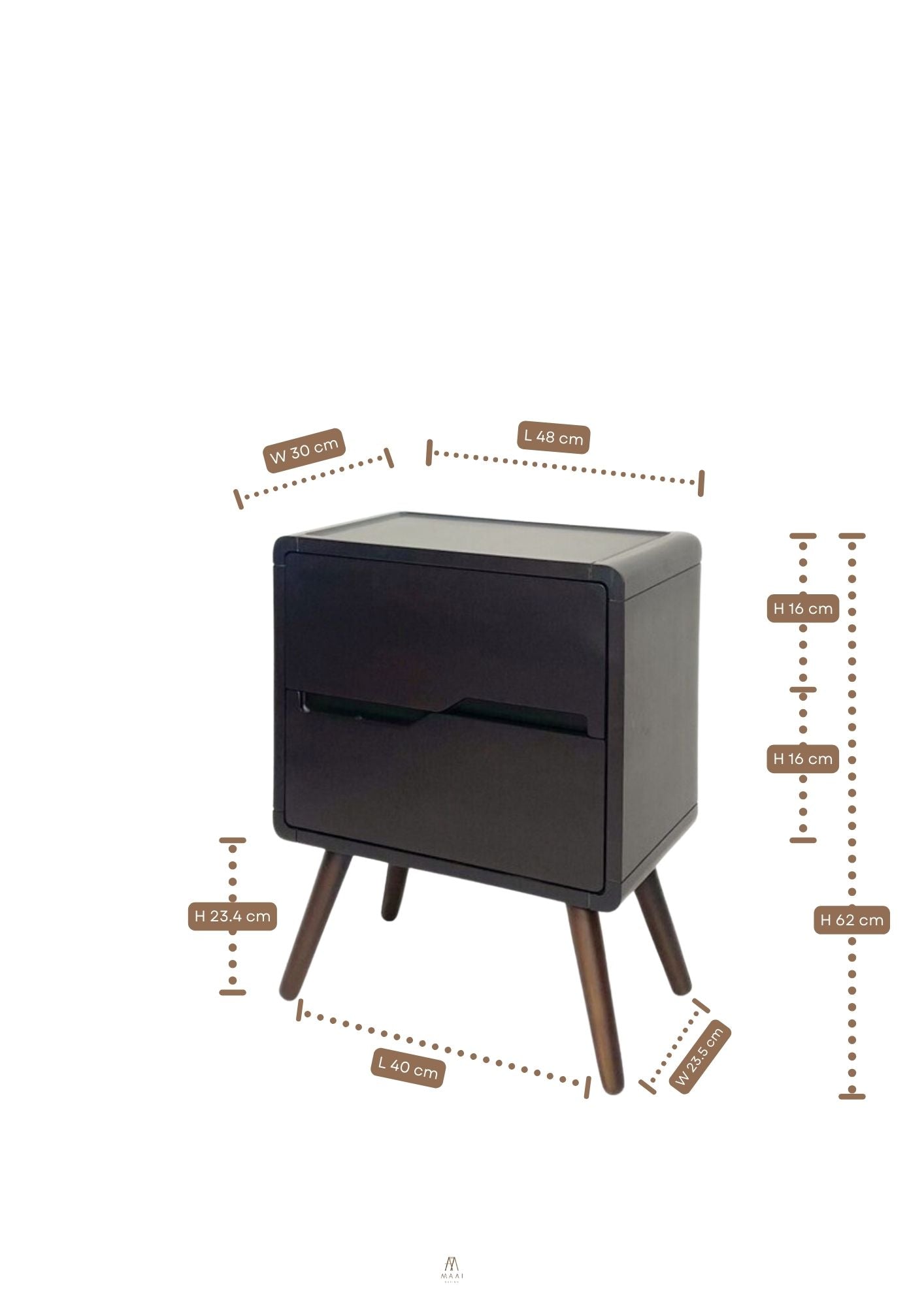 MAAI Design Infinite side table โต๊ะข้าง ข้างเตียง ข้างโซฟา มีลิ้นชัก ดีไซน์เอกลักษณ์