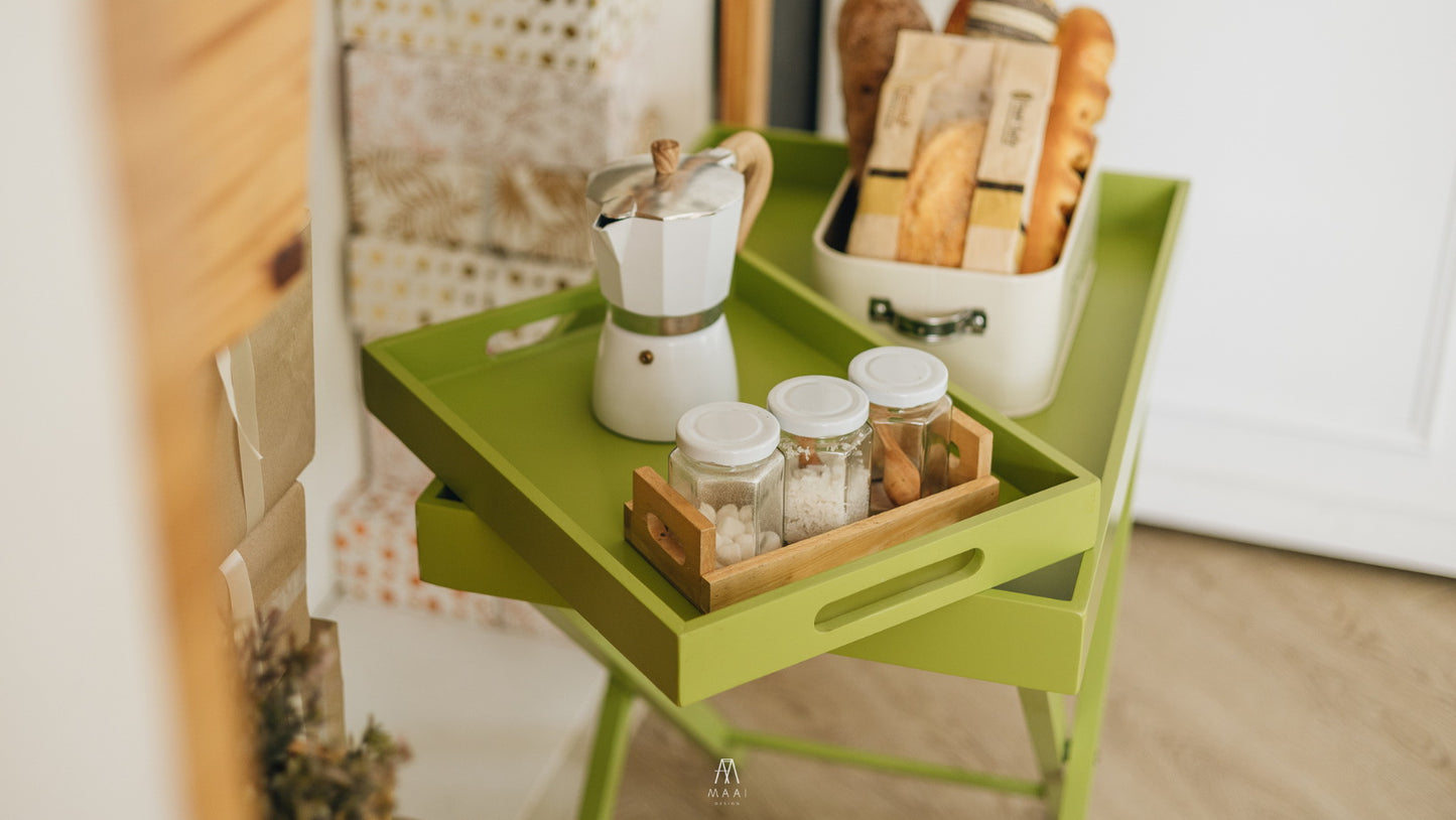 Clearance sale โต๊ะ วางถาดพร้อมขาตั้ง ขาพับ