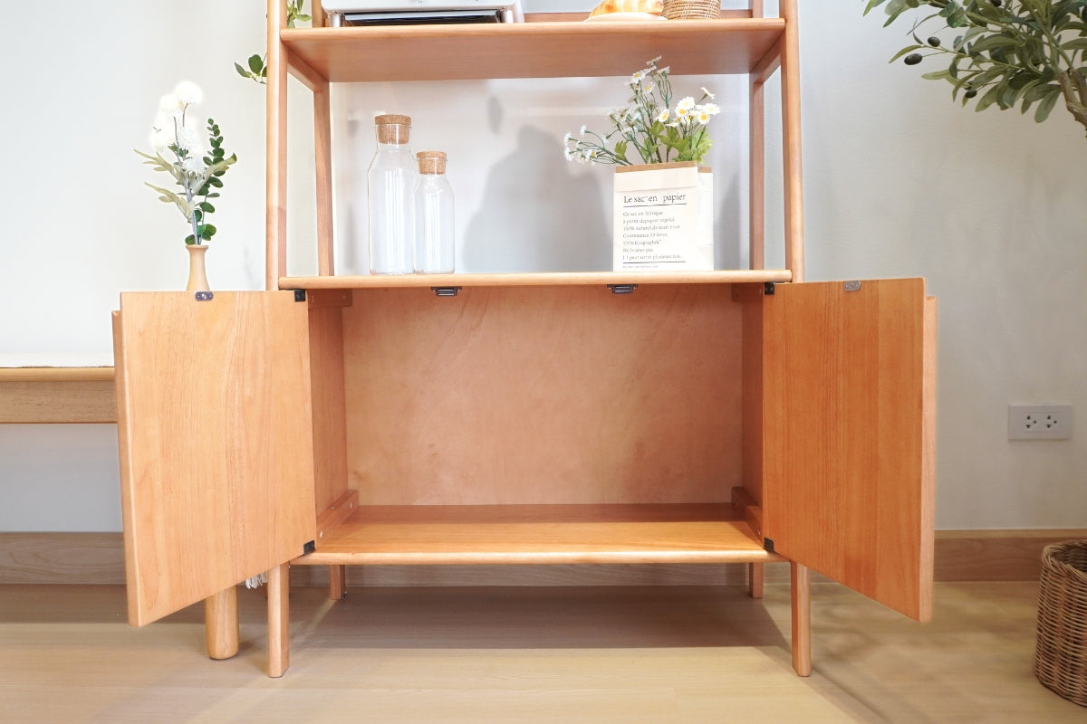 MAAI Design Shiyoko Shelf ชั้นวางของ ตู้เก็บของ อเนกประสงค์ ทำจากไม้แท้ ทั้้งตัว