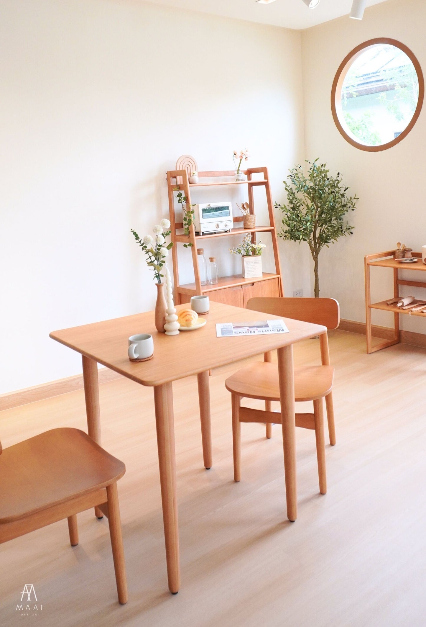 MAAI Design Haru Table โต๊ะทานข้าว 80x80 สไตล์ญี่ปุ่น มินิมอล โคซี่