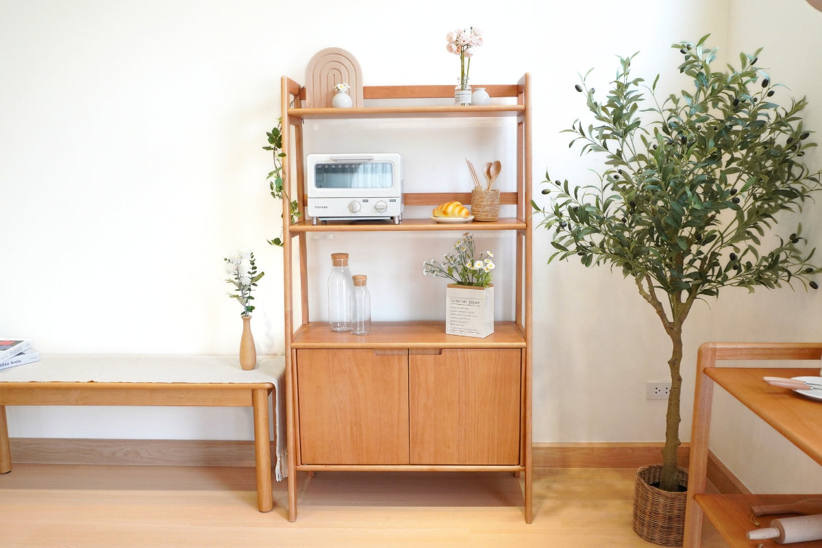 MAAI Design Shiyoko Shelf ชั้นวางของ ตู้เก็บของ อเนกประสงค์ ทำจากไม้แท้ ทั้้งตัว