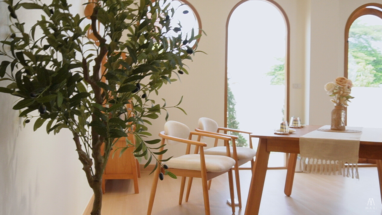 MAAI Design Kiroku chair เก้าอี้เบาะผ้าฝ้าย/หนัง หนานุ่ม มีที่พักแขน เก้าอี้สไตล์ญี่ปุ่น