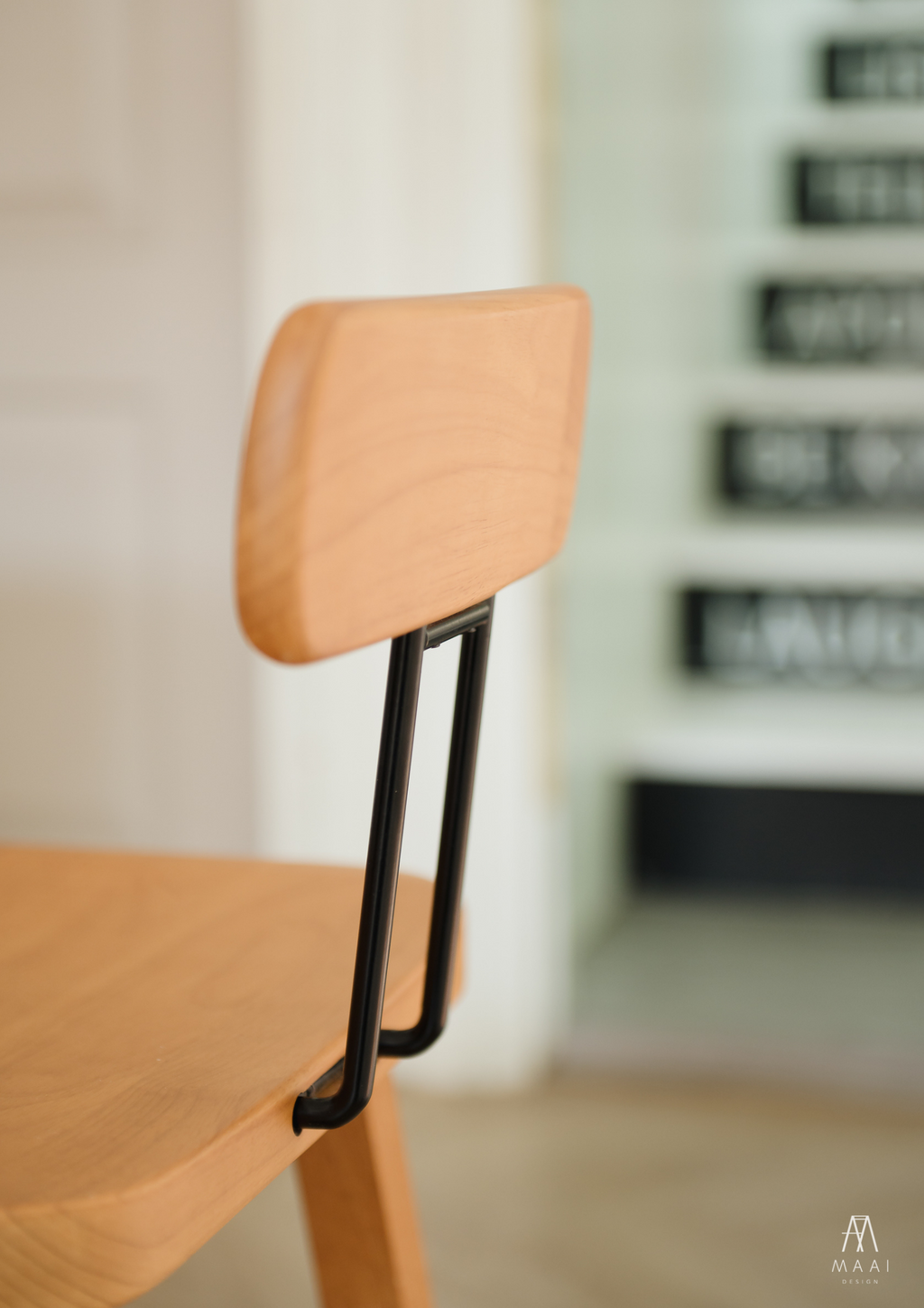 MAAI Design Mazeru stool ที่นั่งสูง45cm เก้าอี้นั่งสตูล สไตล์ญี่ปุ่น พร้อมพนักพิง