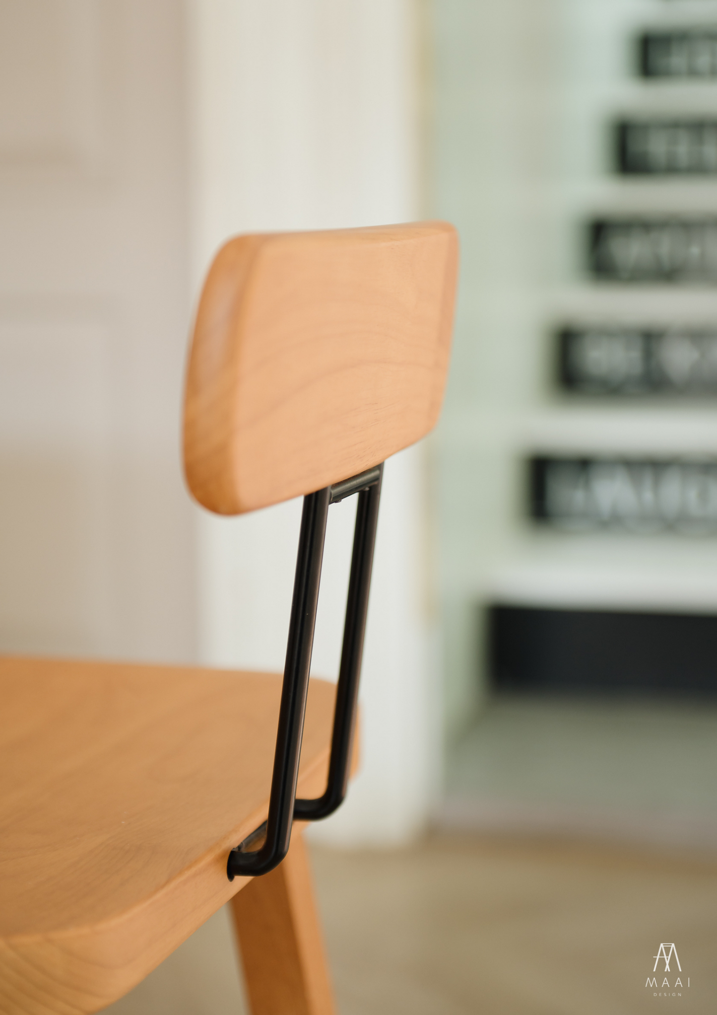MAAI Design Mazeru stool ที่นั่งสูง45cm เก้าอี้นั่งสตูล สไตล์ญี่ปุ่น พร้อมพนักพิง
