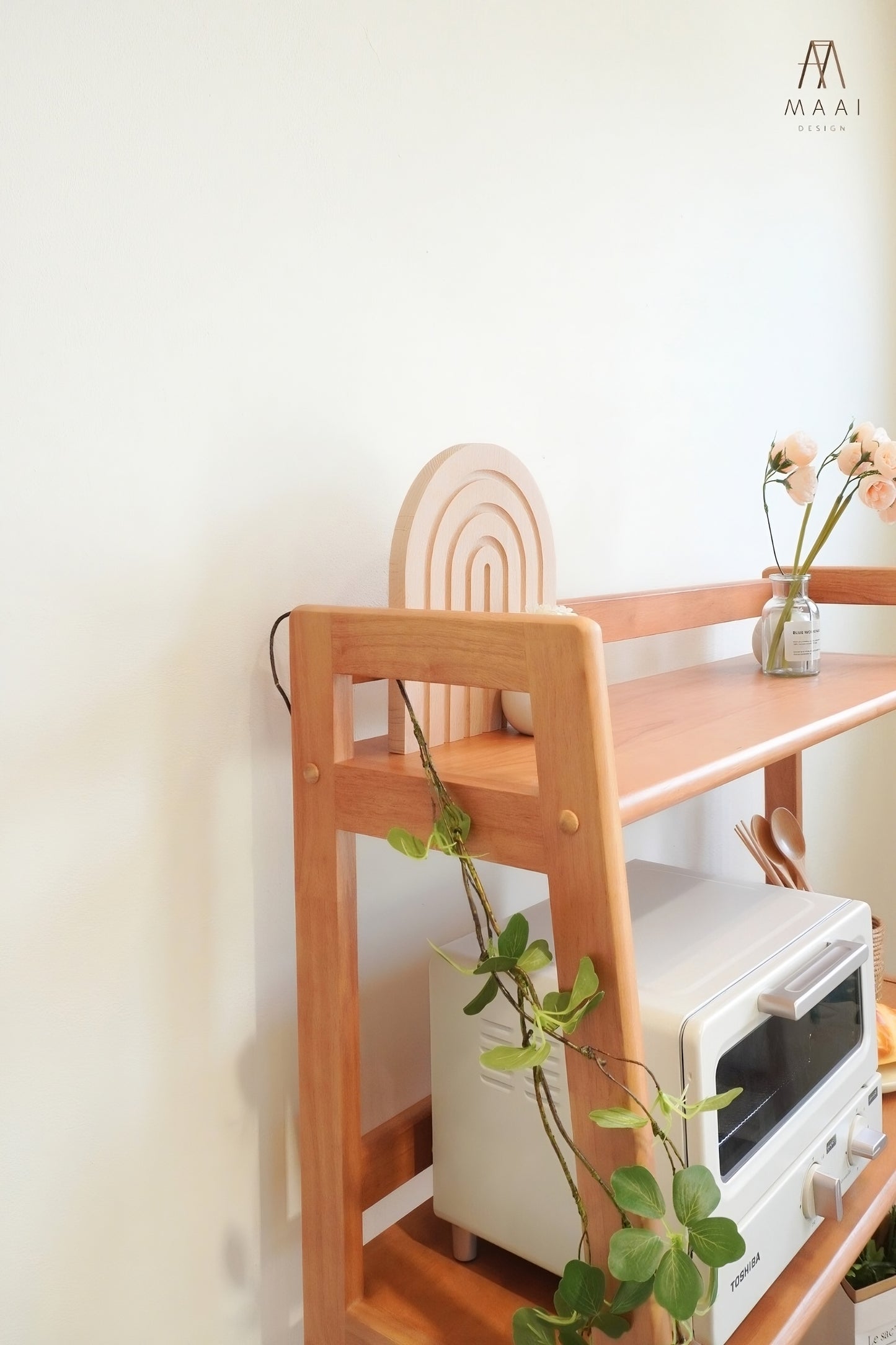 MAAI Design Shiyoko Shelf ชั้นวางของ ตู้เก็บของ อเนกประสงค์ ทำจากไม้แท้ ทั้้งตัว