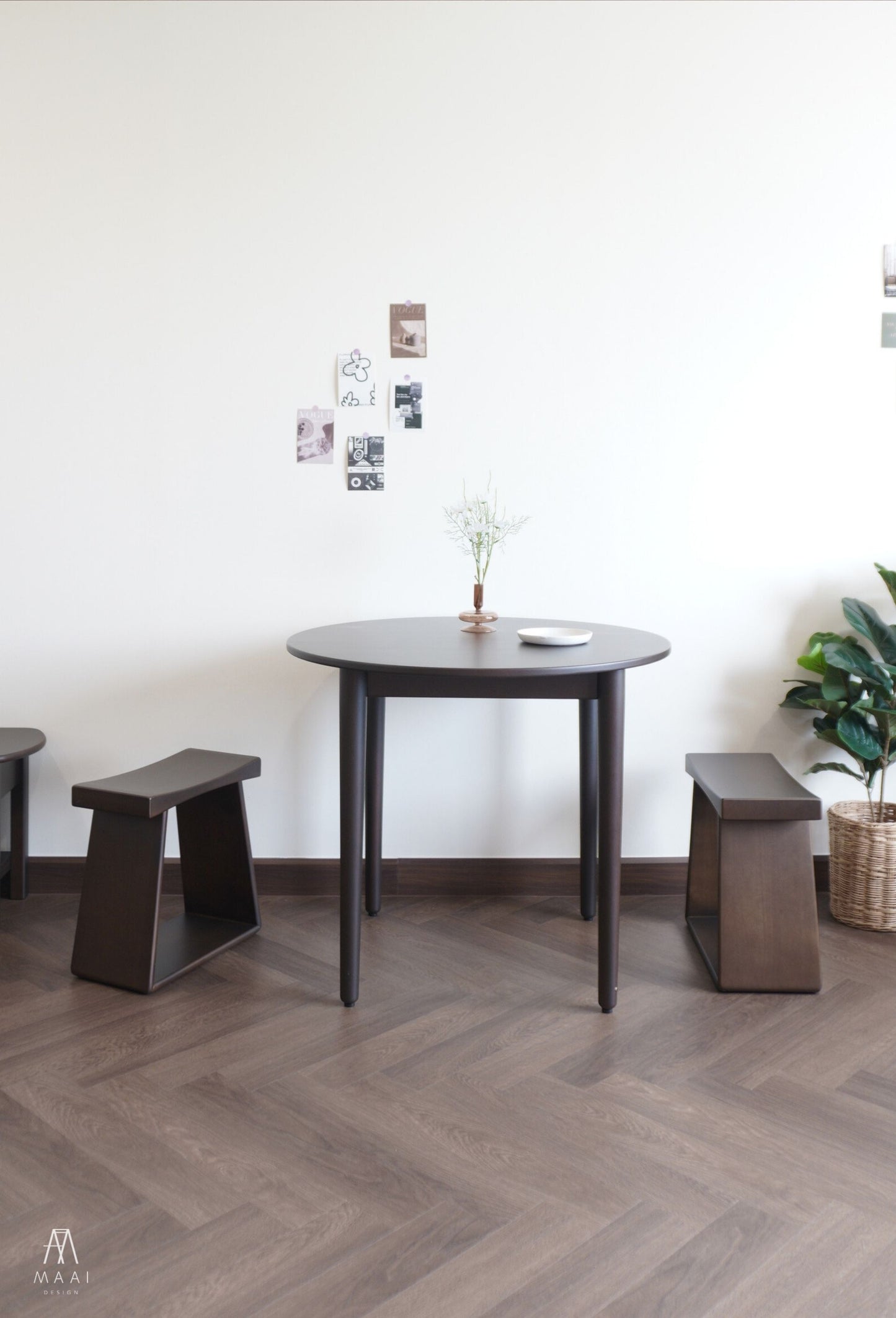 MAAI Design Maru Table โต๊ะทานข้าว ทรงกลม 90x90 สไตล์ญี่ปุ่น มินิมอล โคซี่