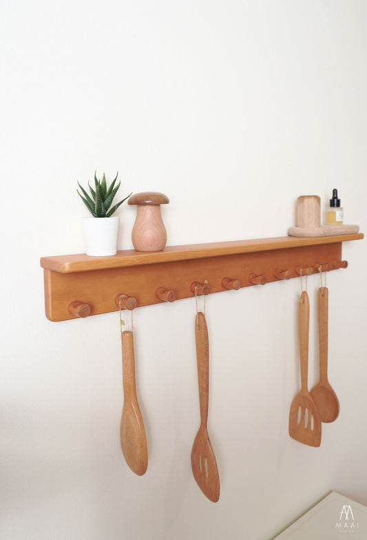 MAAI Design Sagaru Hanger ชั้นวางของเสริม ชั้นแขวน สไตล์มินิมอล มูจิ ไม้จริง