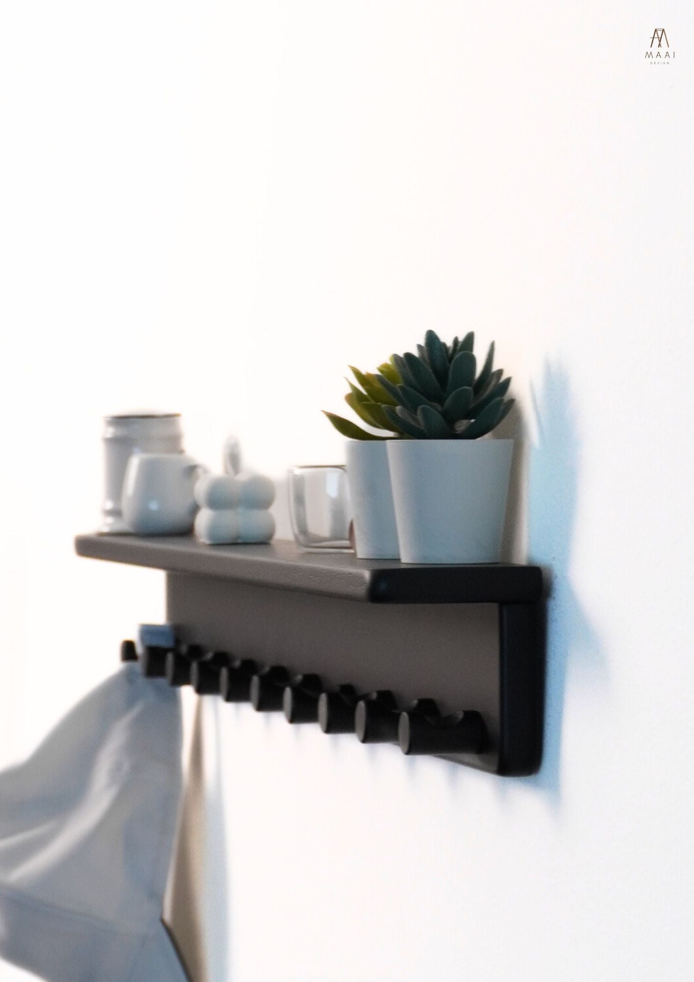 MAAI Design Sagaru Hanger ชั้นวางของเสริม ชั้นแขวน สไตล์มินิมอล มูจิ ไม้จริง