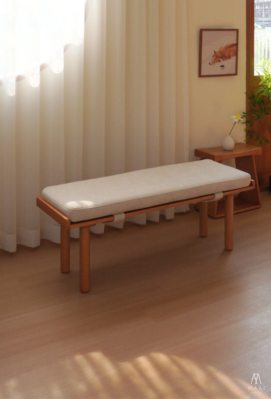 MAAI Design Kira Bench เก้าอี้ม้านั่งยาว 120 cm มีเบาะซักได้ สไล์มินิมอลนั่งได้ท