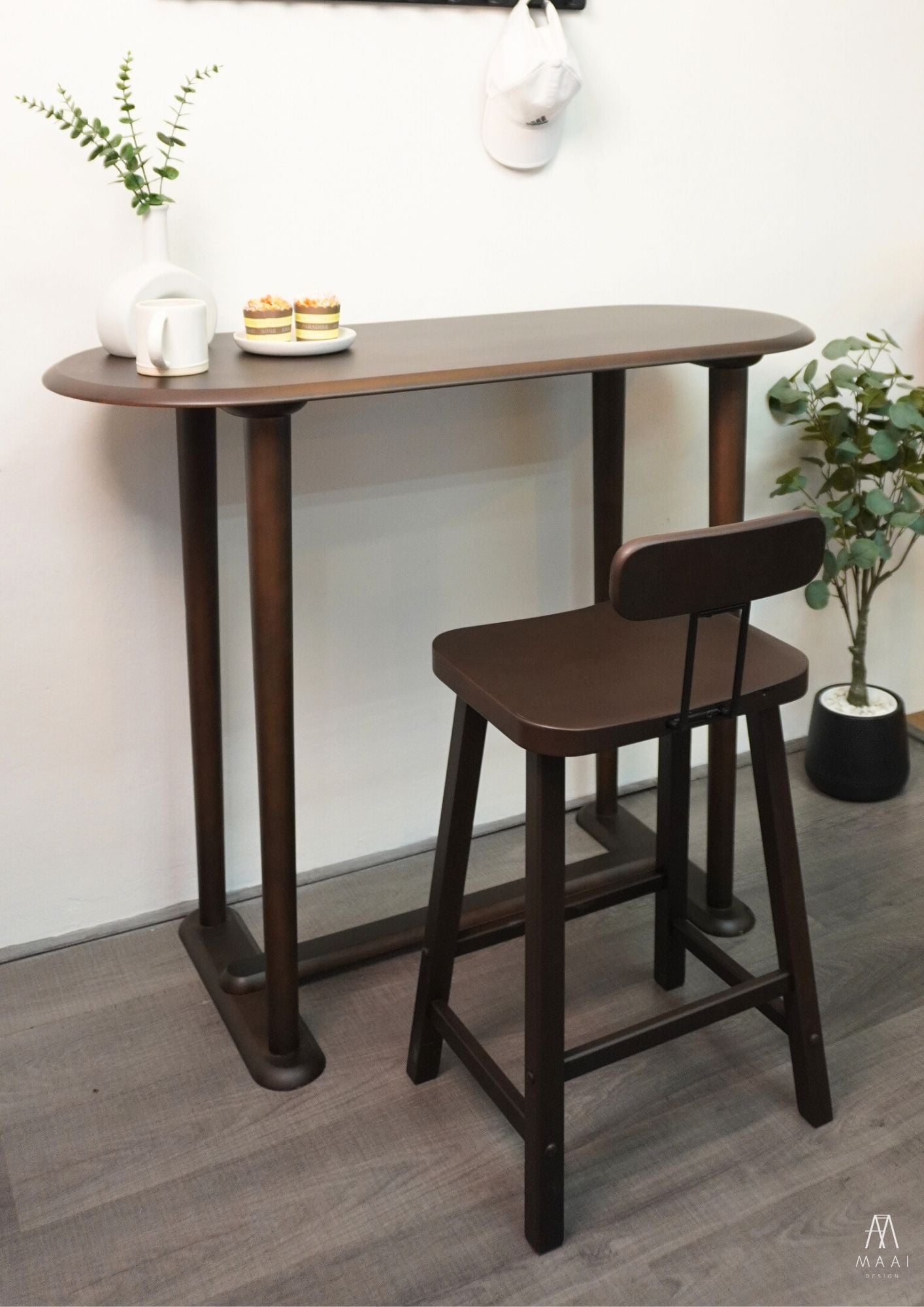 MAAI Design Soru bar stool ที่นั่งสูง61cm เก้าอี้นั่งสตูล สไตล์ญี่ปุ่น พร้อมพนัก
