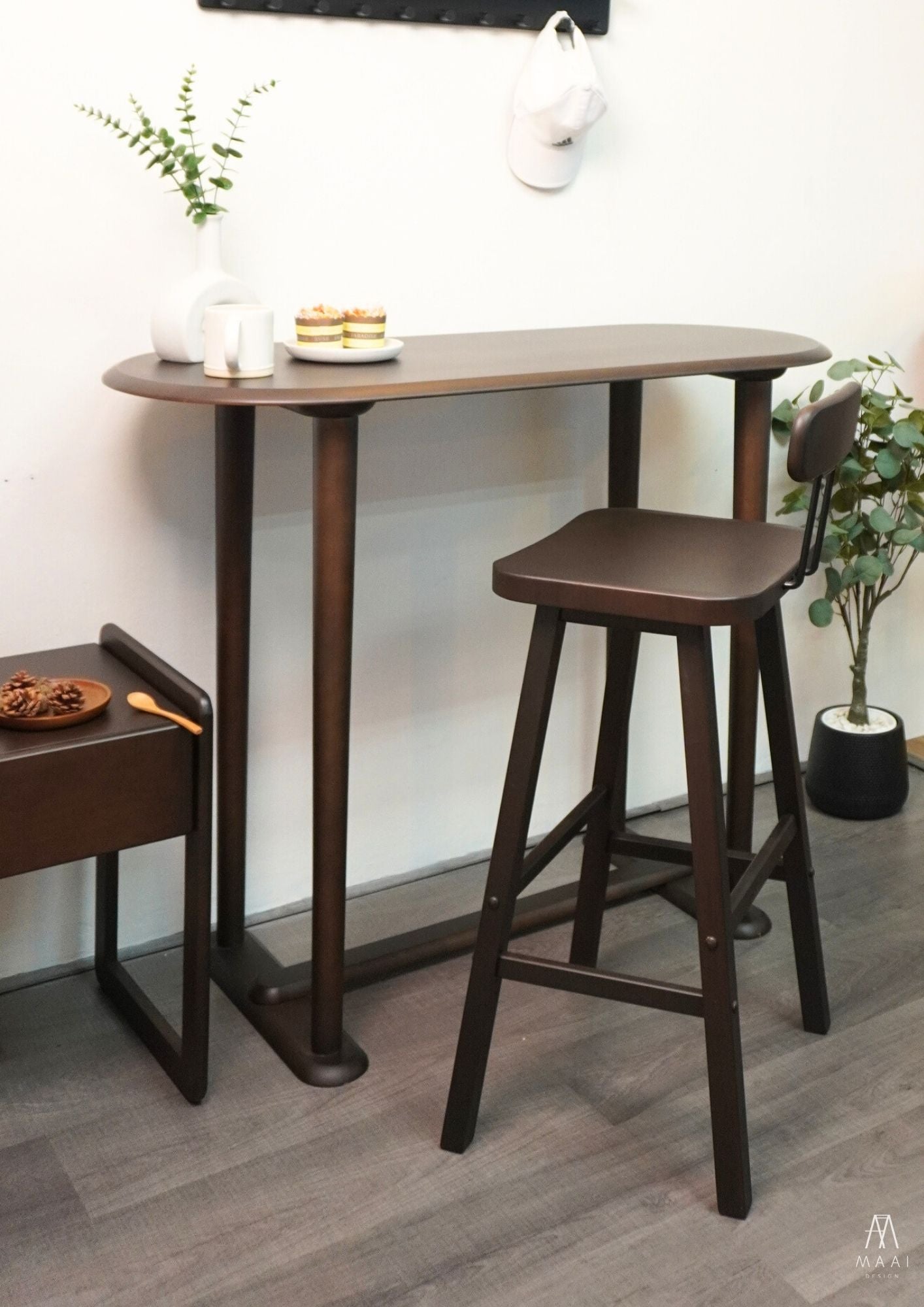 MAAI Design Rezu bar stool ที่นั่งสูง74cm เก้าอี้นั่งสตูล สไตล์ญี่ปุ่น พร้อมพนัก