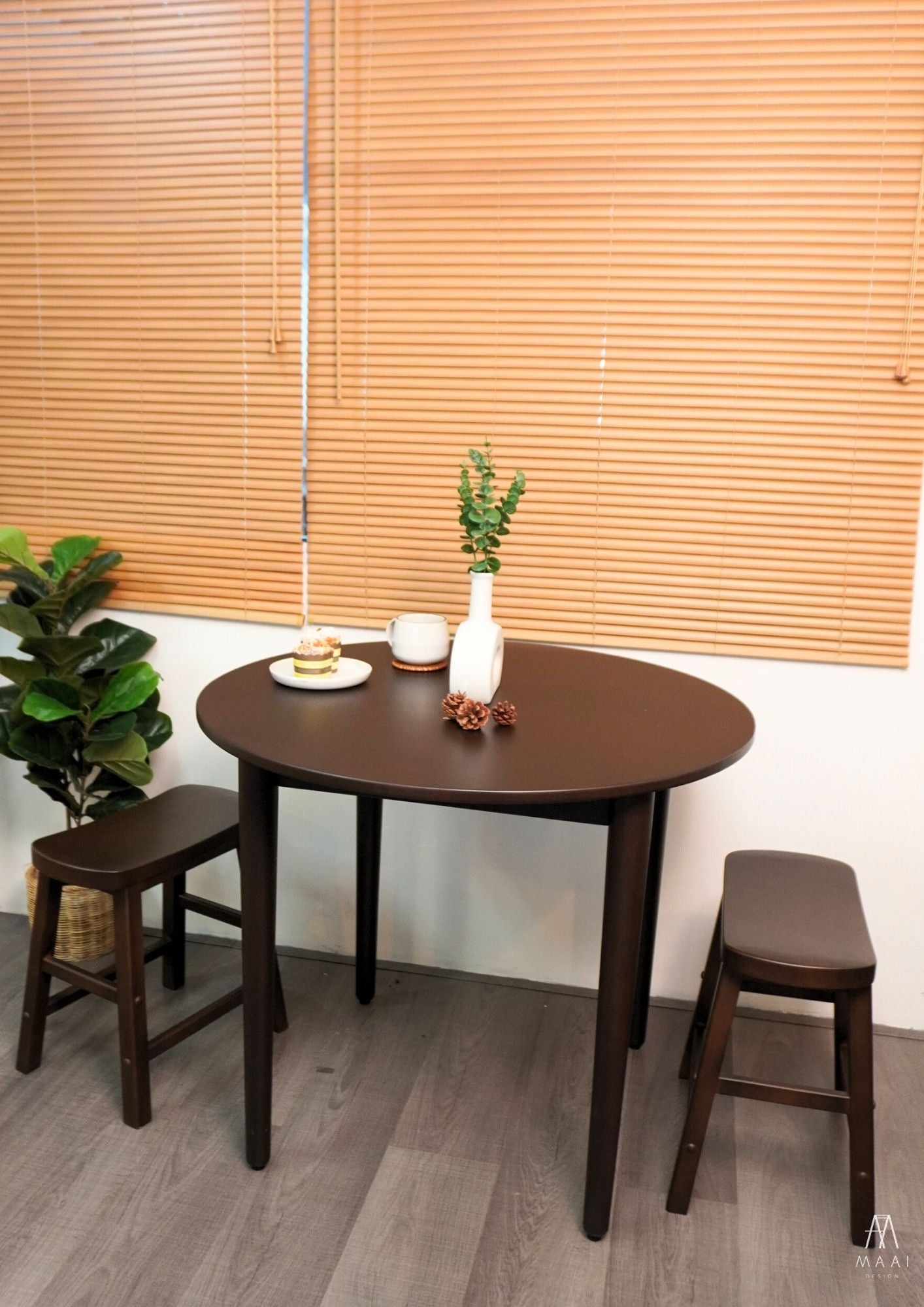 MAAI Design Maru Table โต๊ะทานข้าว ทรงกลม 90x90 สไตล์ญี่ปุ่น มินิมอล โคซี่