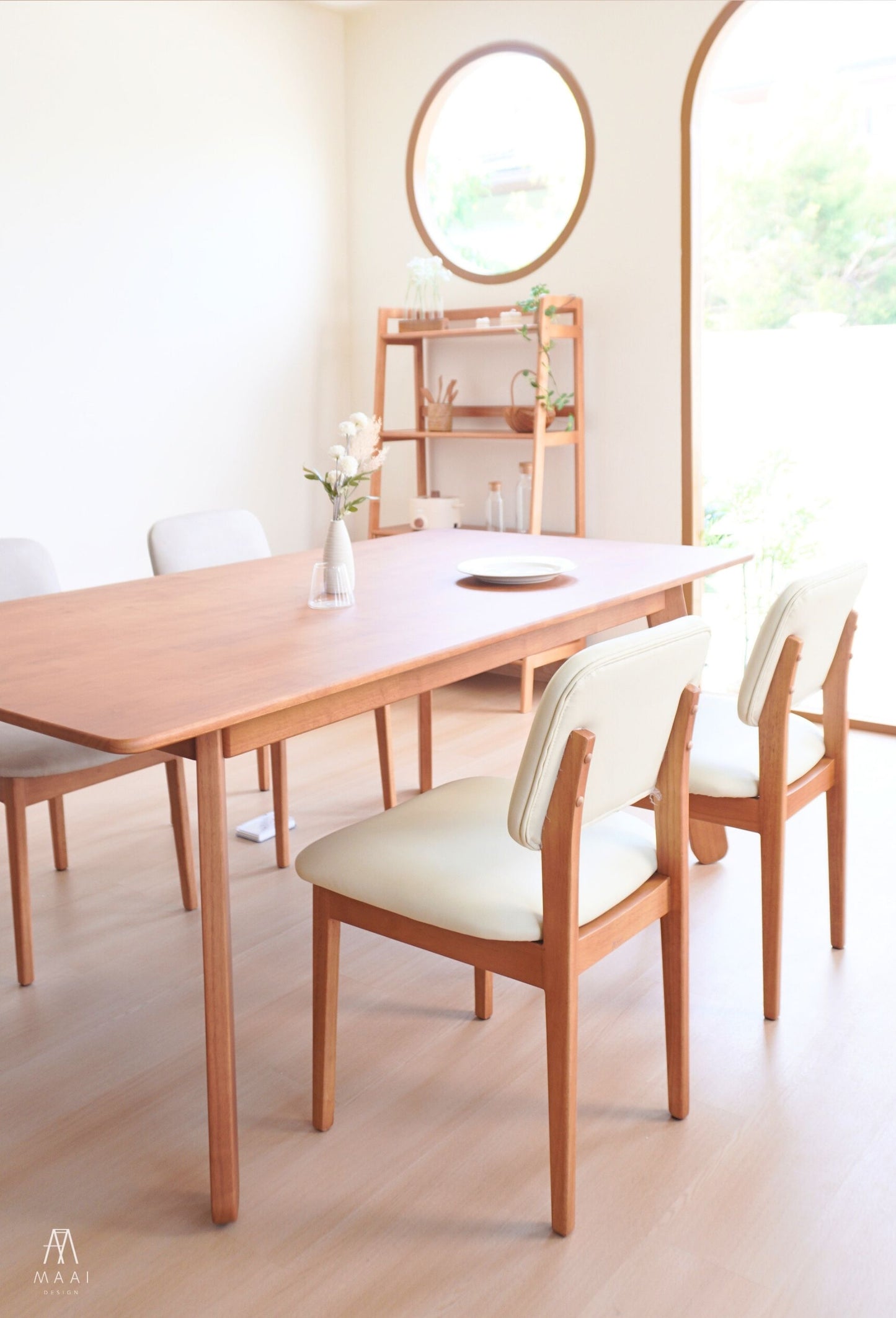 MAAI Design Aiko chair เก้าอี้ทำงาน เบาะหนัง สไตล์ญี่ปุ่น เก้าอี้ทานข้าว หนานุ่ม