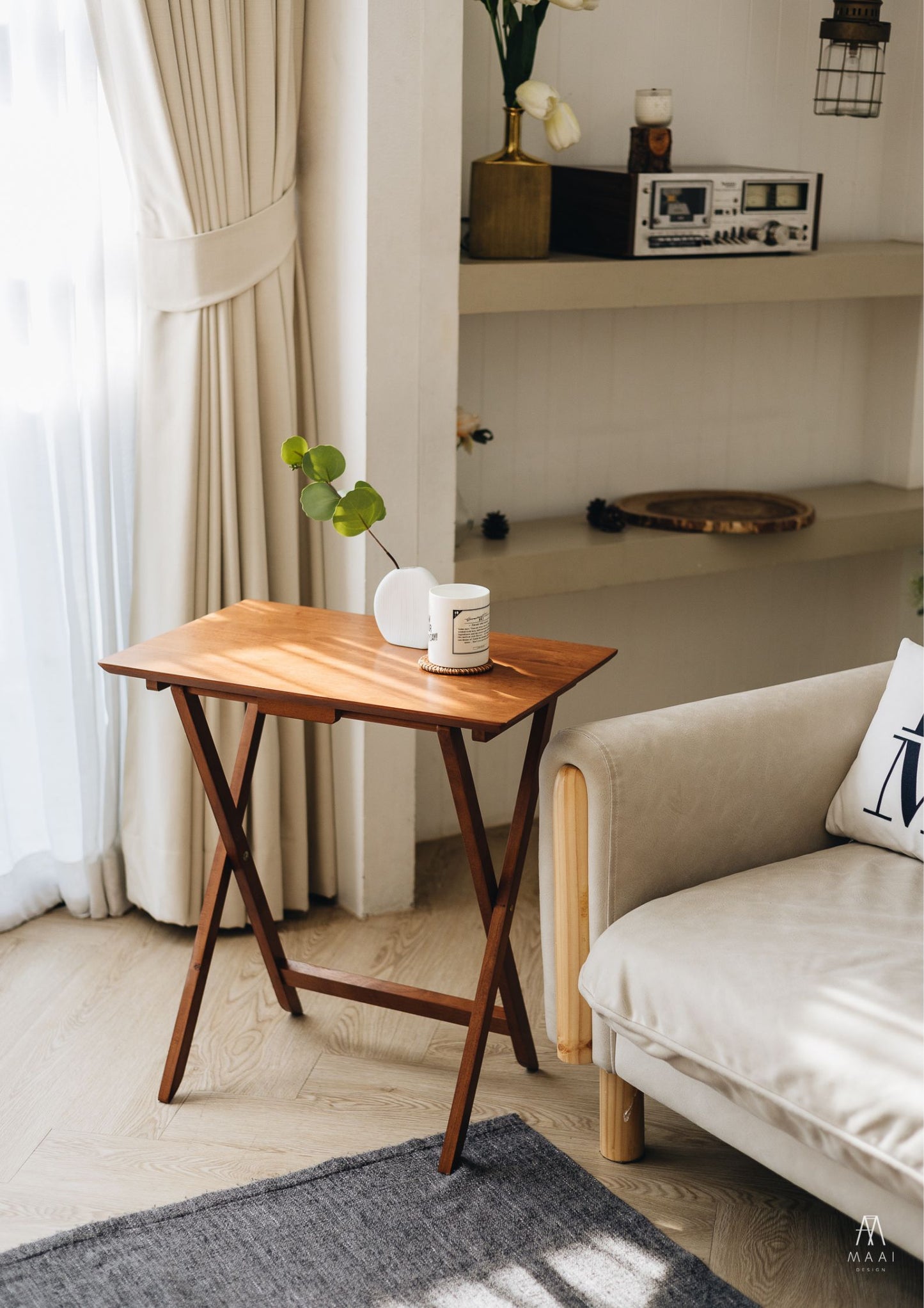 MAAI Design Folding table โต๊ะอเนกประสงค์ โต๊ะพับ สะดวกต่อการจัดเก็บ ประกอบสำเร็จ