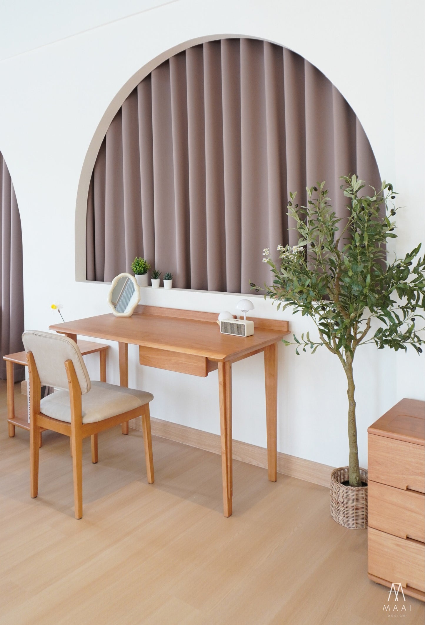 MAAI Design Aiko chair เก้าอี้ทำงาน เบาะหนัง สไตล์ญี่ปุ่น เก้าอี้ทานข้าว หนานุ่ม