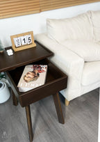 MAAI Design Flip table โต๊ะข้าง อเนกประสงค์ สามารถหมุนฝาโต้ะได้ มีพื้นที่ด้านล่างเพื่อเก็บของ