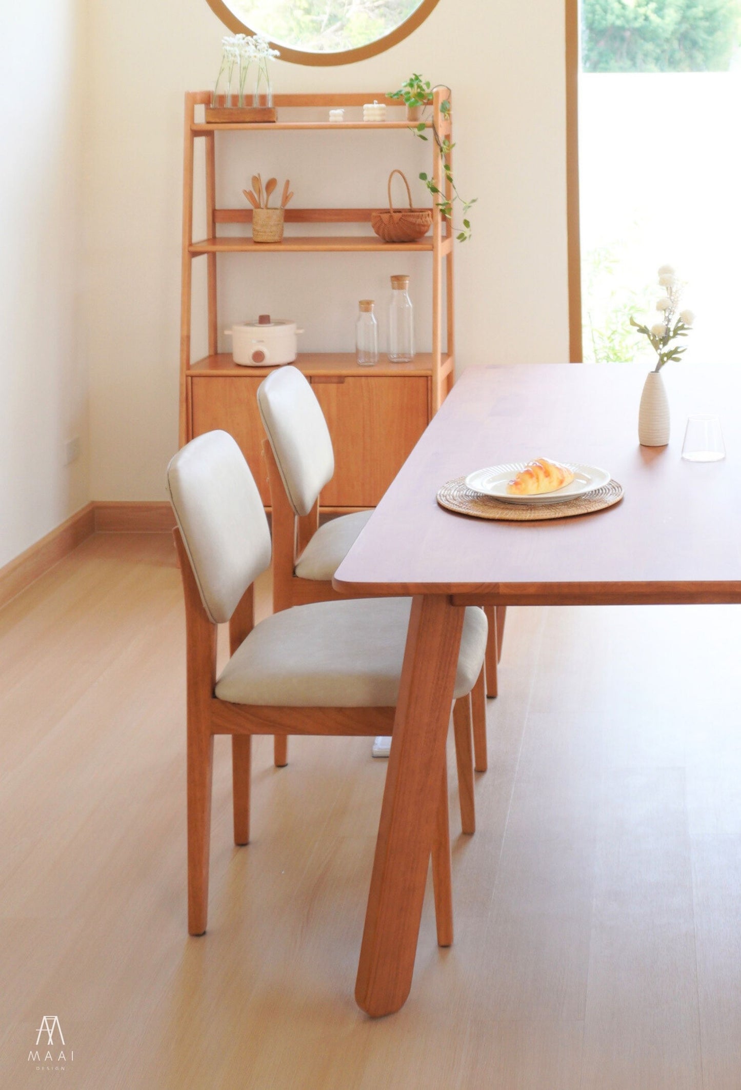 MAAI Design Aiko chair เก้าอี้ทำงาน เบาะหนัง สไตล์ญี่ปุ่น เก้าอี้ทานข้าว หนานุ่ม