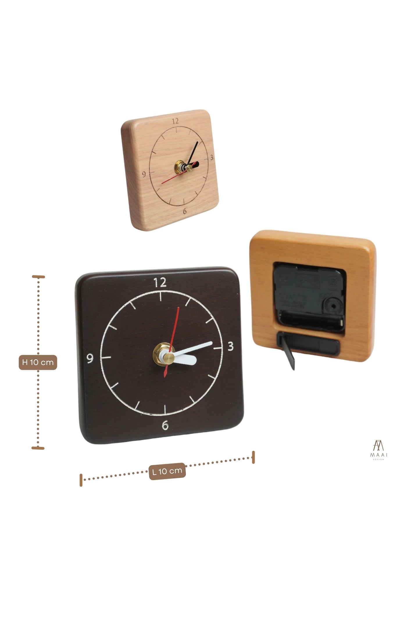 MAAI Design Aiva timepiece นาฬิกาไม้ตั้งโต๊ะสไตล์มินิมอล เสียงเงียบ ของตกแต่ง ของขวัญ สําหรับตกแต่งบ้าน