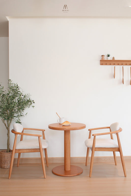 MAAI Design Kiroku chair เก้าอี้เบาะผ้าฝ้าย/หนัง หนานุ่ม มีที่พักแขน เก้าอี้สไตล์ญี่ปุ่น