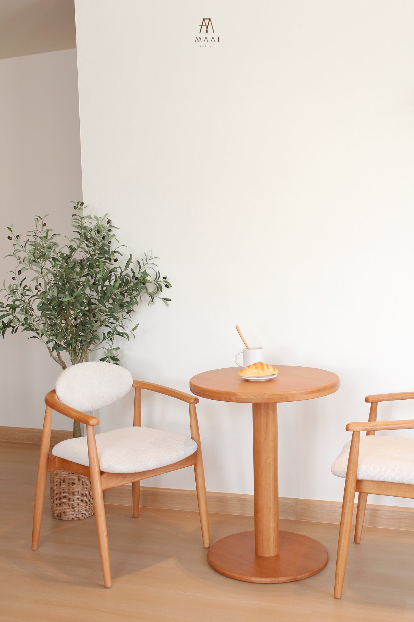 MAAI Design Kiroku chair เก้าอี้เบาะผ้าฝ้าย/หนัง หนานุ่ม มีที่พักแขน เก้าอี้สไตล์ญี่ปุ่น