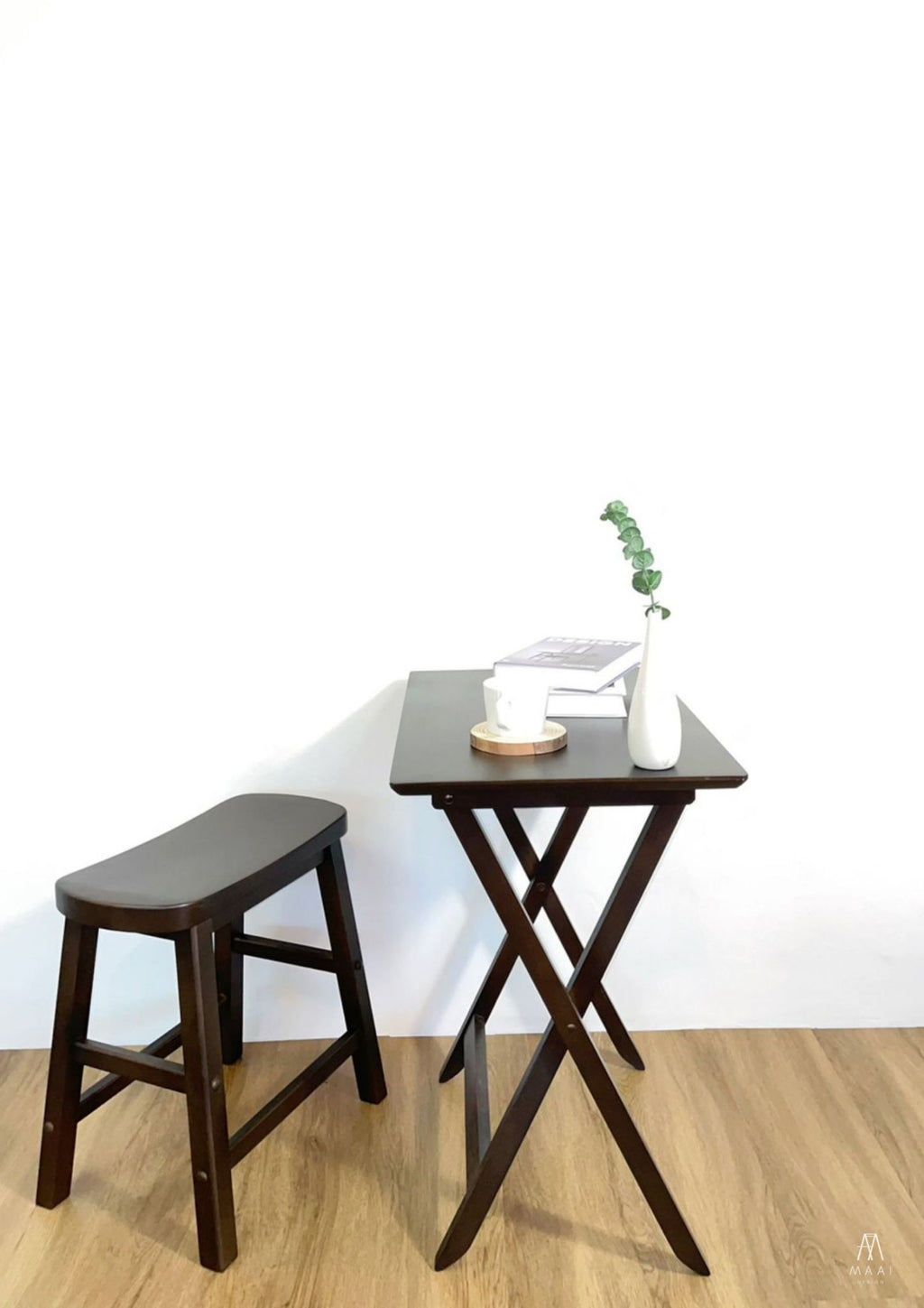 MAAI Design Yokuso stool เก้าอี้นั่งสตูลไม้จริงทั้งตัว ประกอบสำเร็จ