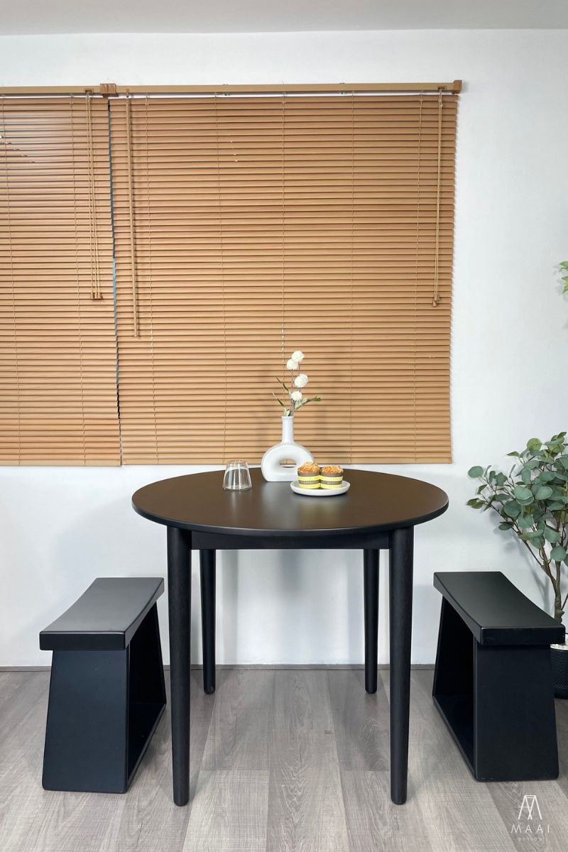 MAAI Design Maru Table โต๊ะทานข้าว ทรงกลม 90x90 สไตล์ญี่ปุ่น มินิมอล โคซี่